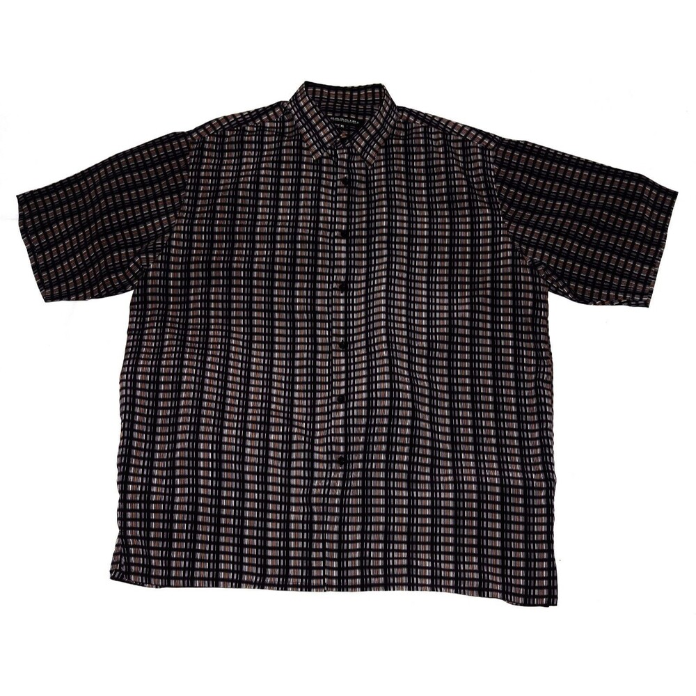 Bassiri Limited Collection Men's Short Sleeve Button Front‎ Shirt Casual Size XL